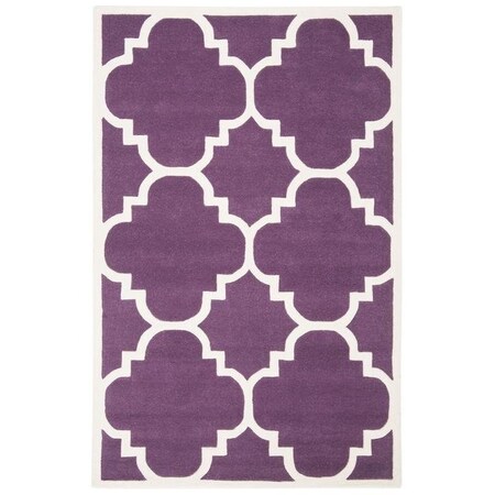 Safavieh Chatham Hand Tufted Runner Rug- Purple - Ivory- 2 ft. 3 in. x 11 ft. CHT730F-211